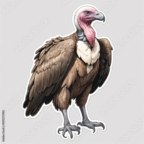 Vulture standing full body