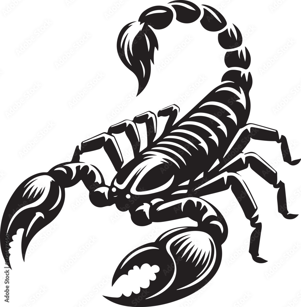 Scorpion icon silhouette vector illustration