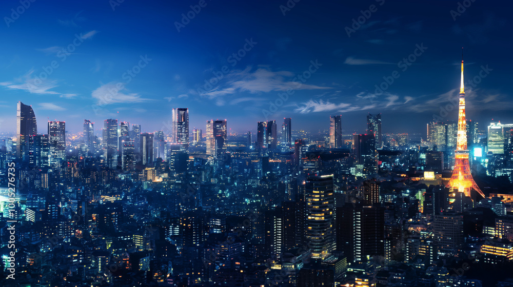 Obraz premium 都市の夜景