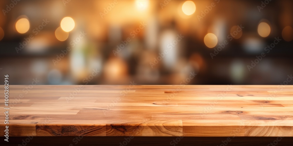 Wooden Tabletop with Blurred Background Wooden Tabletop with Blurred Background