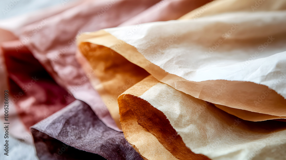 Eco-Friendly Recycled Tissue Paper in Earthy Tones