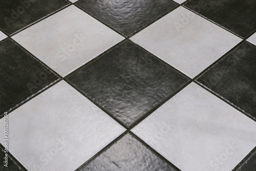 市松模様のタイル　テクスチャー背景素材