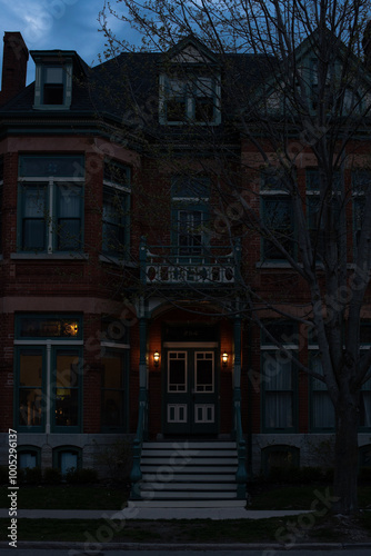 old house at night