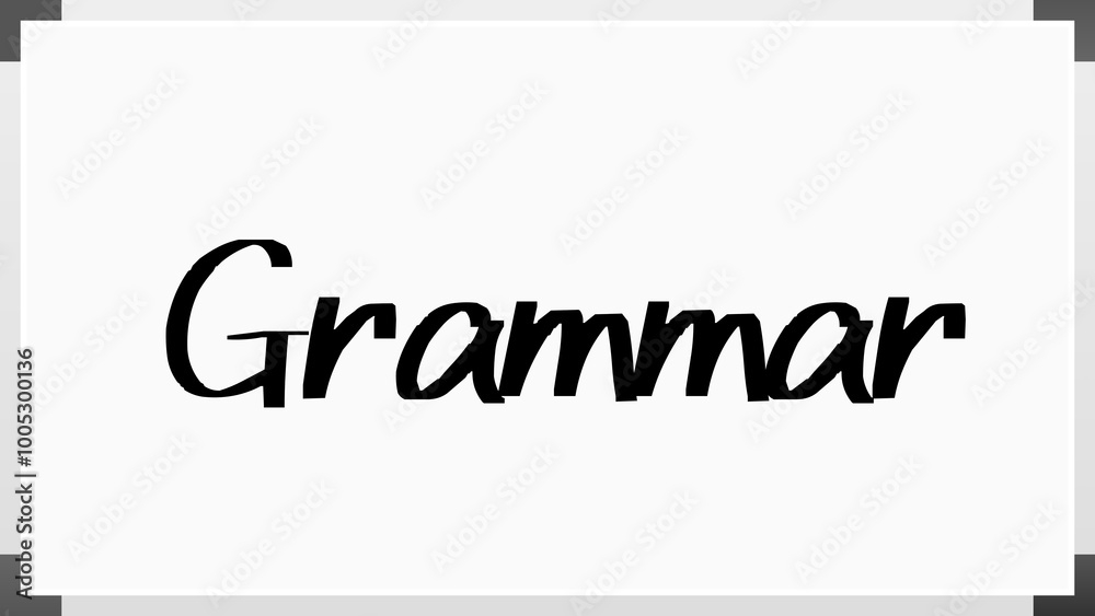 Grammar のホワイトボード風イラスト Grammar のホワイトボード風イラスト