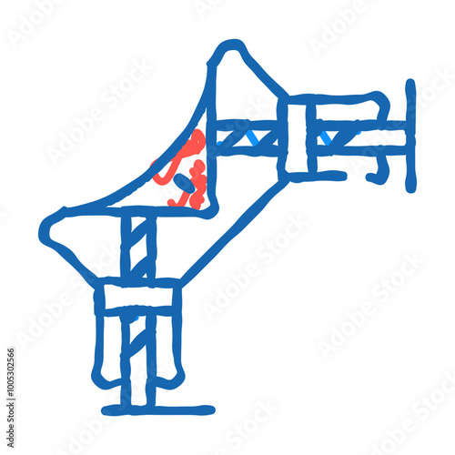 corner clamp doodle icon sketch vector. corner clamp sign. isolated symbol illustration