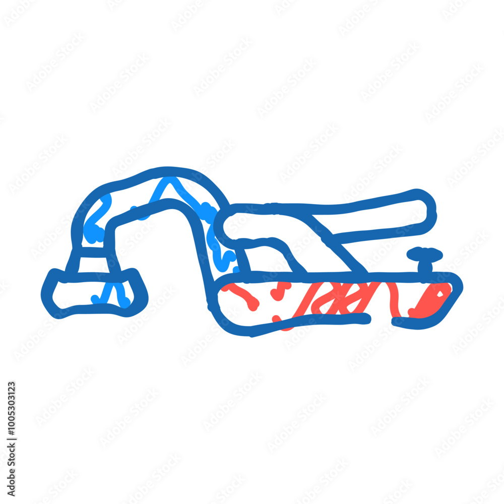 bench clamp doodle icon sketch vector. bench clamp sign. isolated symbol illustration bench clamp doodle icon sketch vector. bench clamp sign. isolated symbol illustration