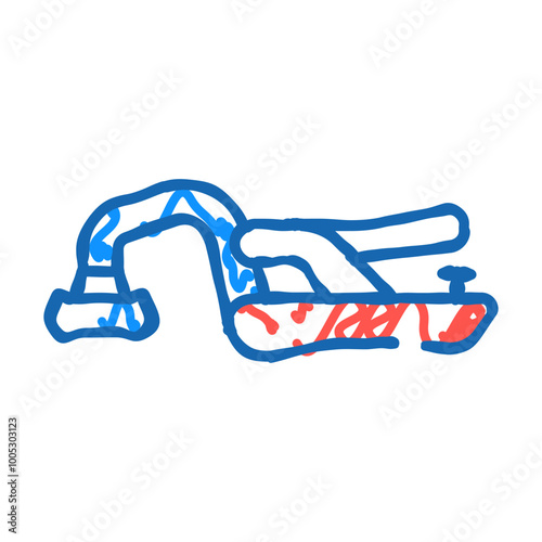 bench clamp doodle icon sketch vector. bench clamp sign. isolated symbol illustration