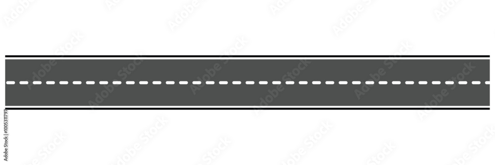 Road vector illustration isolated on white background. Road vector illustration isolated on white background.