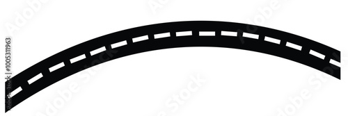 Road vector illustration isolated on white background.