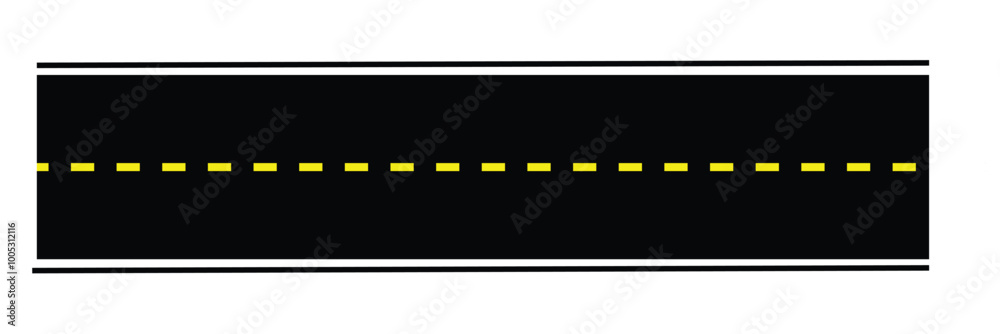 Road vector illustration isolated on white background.