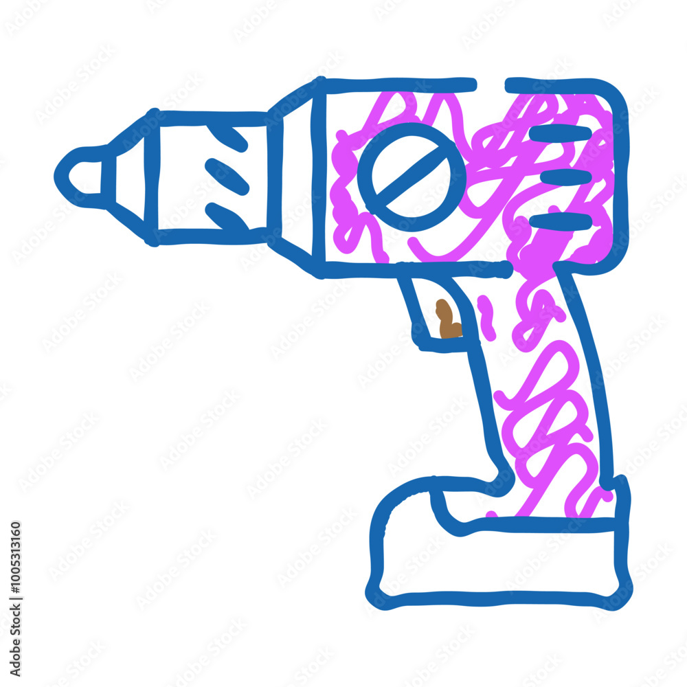 screwdriver construction doodle icon sketch vector. screwdriver construction sign. isolated symbol illustration screwdriver construction doodle icon sketch vector. screwdriver construction sign. isolated symbol illustration