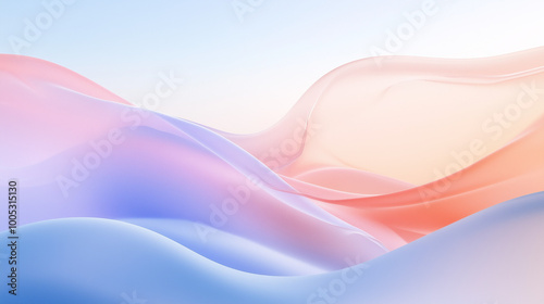 An abstract representation of a gradient sky blending hues of soft blue, lavender, and peach v2