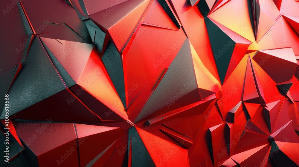 Abstract Geometric Pattern with Red and Black Triangles Abstract Geometric Pattern with Red and Black Triangles