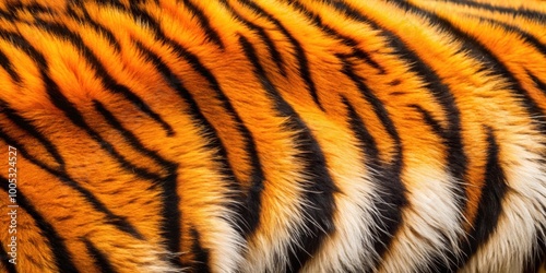 Close-up of luxurious tiger fur with distinctive black stripes and orange tones, wildlife, animal, texture, fur, stripes