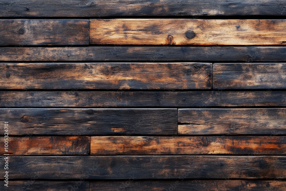 Dark wood texture background surface with old natural pattern, texture of retro plank wood use for background, poster, banner, with generative ai Dark wood texture background surface with old natural pattern, texture of retro plank wood use for background, poster, banner, with generative ai