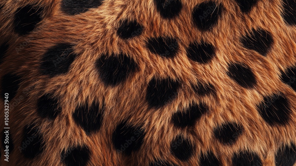 Close-up of a brown and black spotted fur texture. Close-up of a brown and black spotted fur texture.