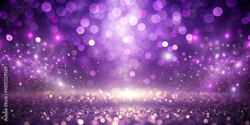 Glittering light purple particles with bokeh effect on stage, Glitter, light, purple