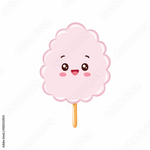 Cotton Candy Food Eat Meal Snack Cuisine Animation Kawaii Character
