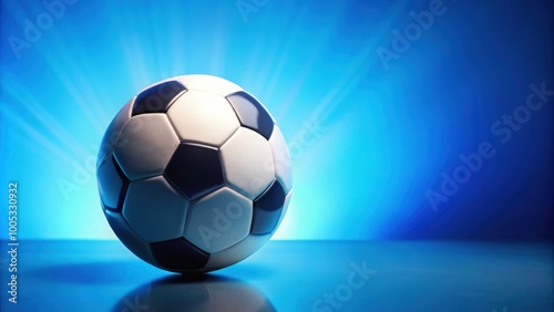 Soccer ball on a vibrant blue background, soccer, ball, sport, blue, vibrant, background, football, play, game