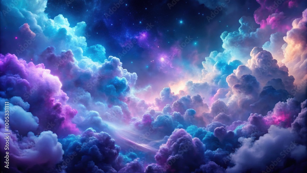 Abstract cosmic clouds in shades of purple and blue against a dark background, cosmic, ethereal, dreamy, space, celestial Abstract cosmic clouds in shades of purple and blue against a dark background, cosmic, ethereal, dreamy, space, celestial