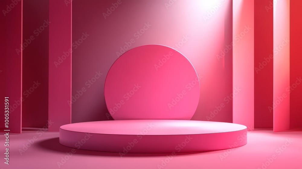 3D render showcasing a vector abstract background with an empty podium and round stage, perfect for product displays and creating sleek mockups 3D render showcasing a vector abstract background with an empty podium and round stage, perfect for product displays and creating sleek mockups