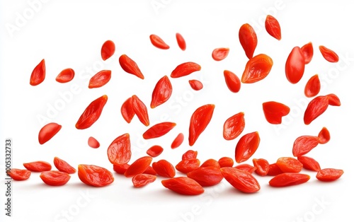 Goji Berries Floating Generative AI