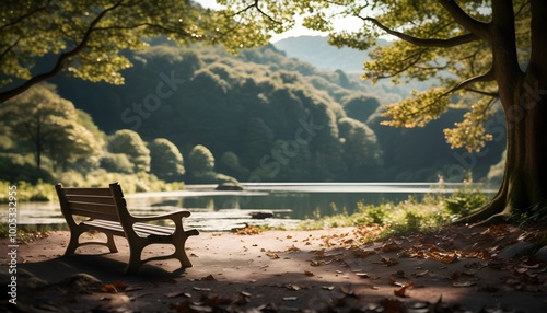 Tranquil campsite by a mountain stream, embraced by the serene sounds of nature, encapsulating the essence of wilderness solitude and camping bliss. photo