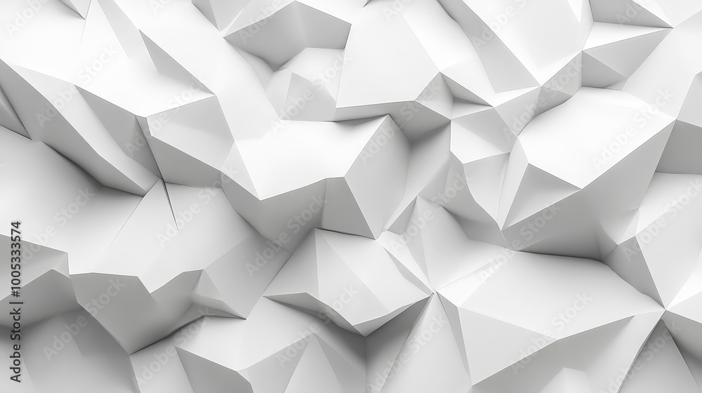 3D white low poly background texture with angular facets and smooth surfaces, ideal for contemporary digital art 3D white low poly background texture with angular facets and smooth surfaces, ideal for contemporary digital art
