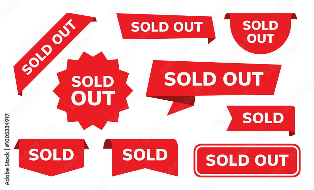 Sold Out label vector collection. Sold out square sticker banner. Sold out - grunge label. Sold out stamp. Vector illustration Sold Out label vector collection. Sold out square sticker banner. Sold out - grunge label. Sold out stamp. Vector illustration