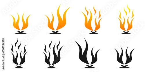 campfire vector design, wood and fire vector, editable fire and wood icon, icon, symbol, illustration, firewood