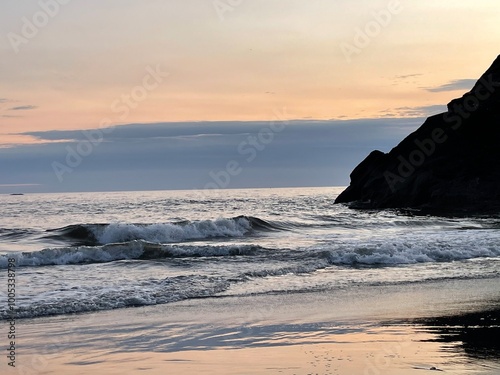 Sunset on Ocean Reflecting 