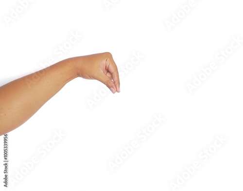 Hands reaching out to help or give gesture isolated on whhite background photo