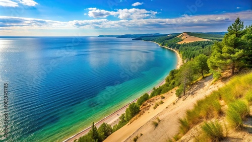 Pristine waters of Lake Michigan along the Sleeping Bear Dunes National Lakeshore