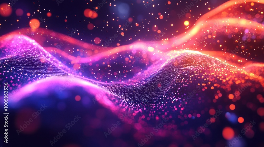 Abstract waves of color and light create a dynamic and vibrant visual experience. Abstract waves of color and light create a dynamic and vibrant visual experience.