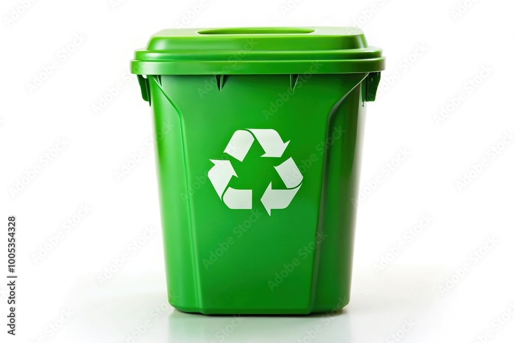 recycling waste container on white background panoramic recycling waste container on white background panoramic