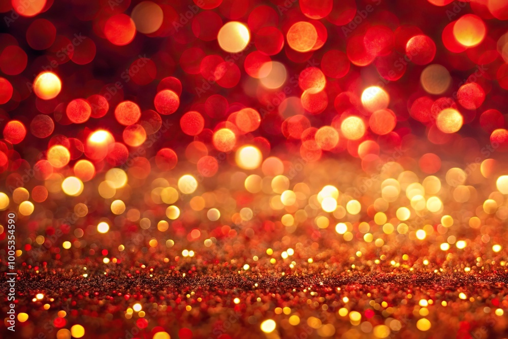 Red and gold bokeh background with festive lights Red and gold bokeh background with festive lights