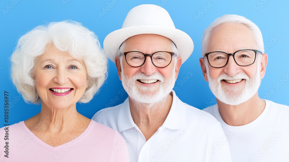 Smiling Senior Adults in Bright Summer Attire
Smiling Senior Adults in Bright Summer Attire