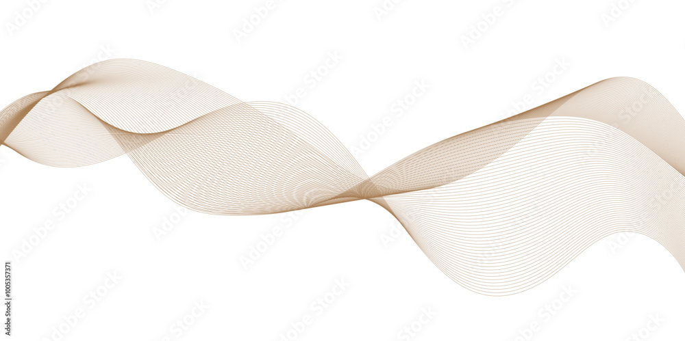Brown background with black waves. Abstract vector banner with grey wavy lines. Brown background with black waves. Abstract vector banner with grey wavy lines.