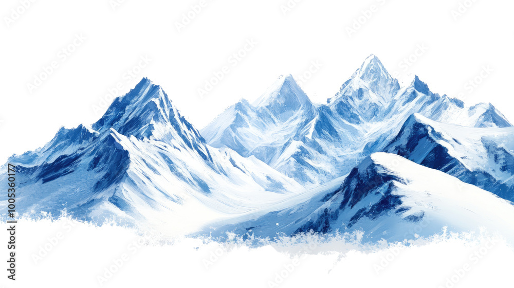 snowy mountain on transparent background snowy mountain on transparent background