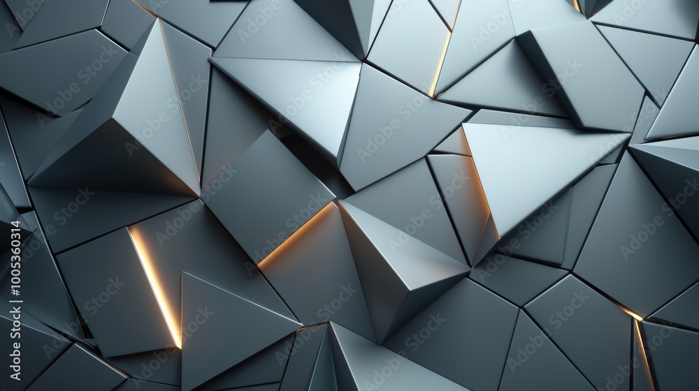 Abstract Geometric Pattern with Glowing Lines Abstract Geometric Pattern with Glowing Lines