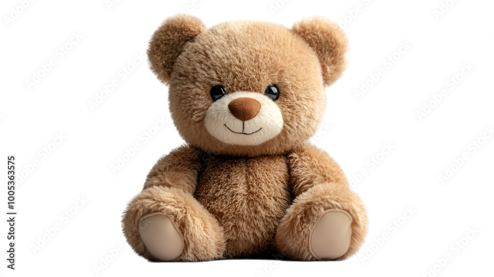 A brown teddy bear sits against a solid black background, showcasing its soft fur and charming expression. A brown teddy bear sits against a solid black background, showcasing its soft fur and charming expression.