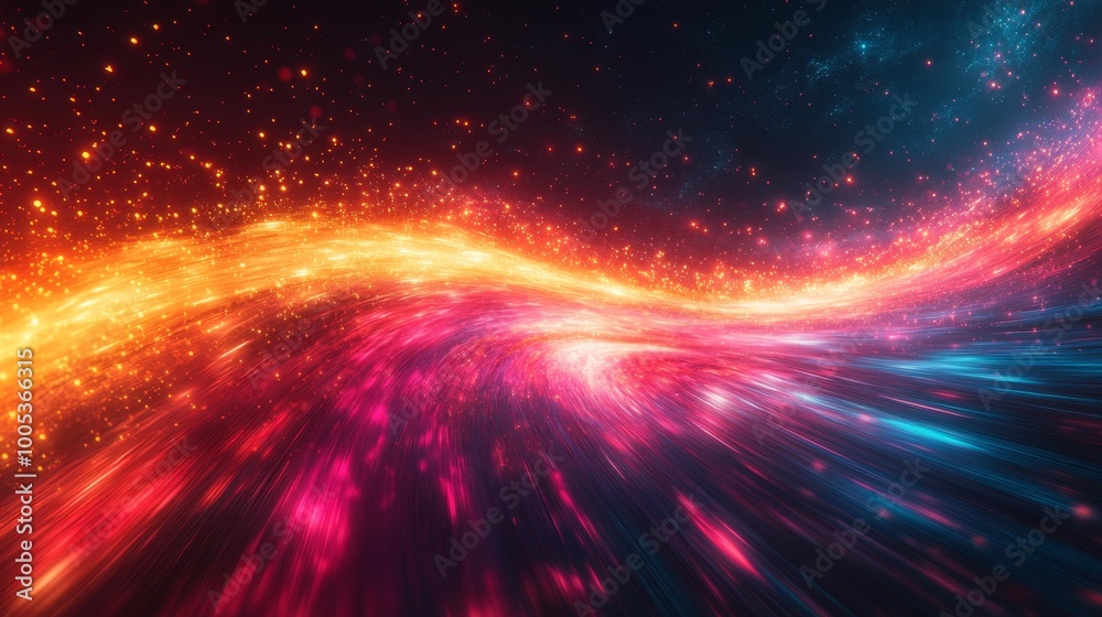 Fototapeta premium Abstract Flow of Cosmic Energy Generative AI