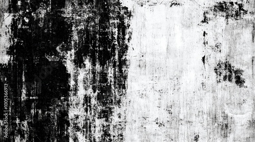 Wallpaper Mural A rough, distressed black and white grunge texture, showcasing an abstract and weathered appearance perfect for edgy, artistic designs Torontodigital.ca