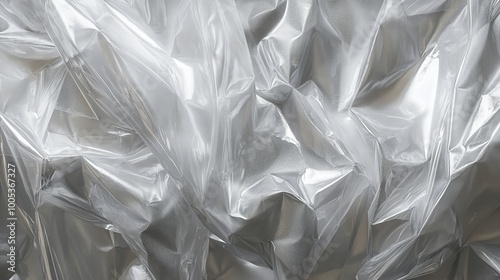 White transparent plastic film wrap texture background