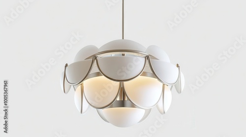 multilight pendant showcased from the front view isolated against a transparent background emphasizing its modern design and versatility in illuminating contemporary spaces photo