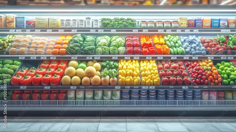 Fresh Produce on Grocery Store Shelves Generative AI Fresh Produce on Grocery Store Shelves Generative AI