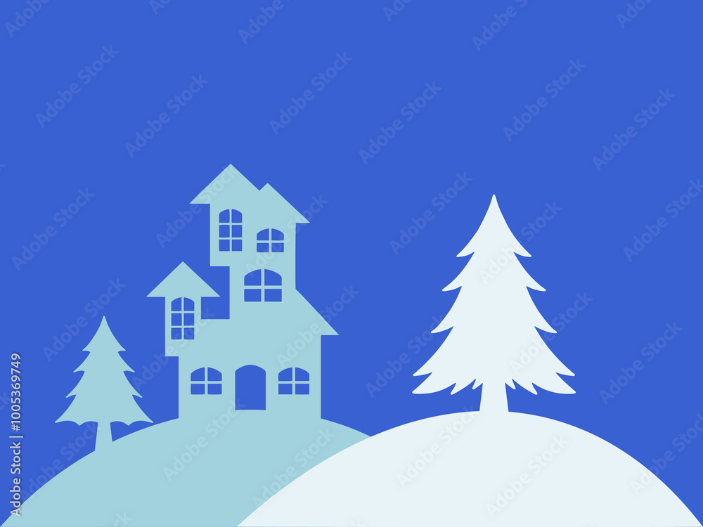 Christmas Silhouette Border Frame Background Christmas Silhouette Border Frame Background