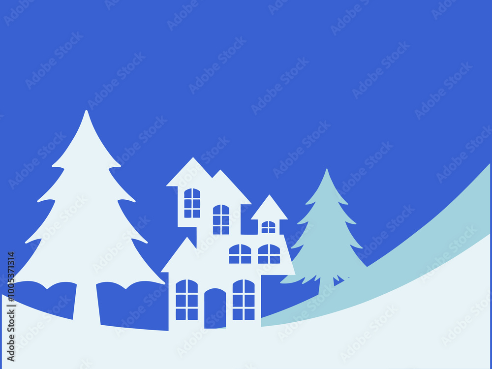 Christmas Silhouette Border Frame Background Christmas Silhouette Border Frame Background