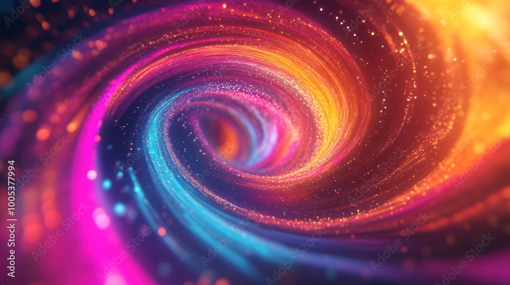 A vibrant swirling galaxy of colors and light, evoking a sense of cosmic wonder. A vibrant swirling galaxy of colors and light, evoking a sense of cosmic wonder.