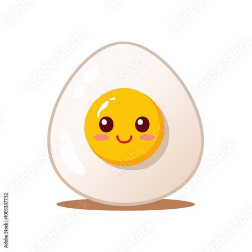 Boiled Egg Food Eat Meal Snack Cuisine Animation Kawaii Character
